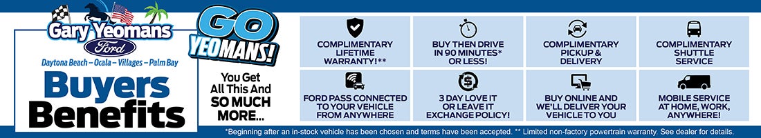 Gary Yeomans Ford Villages Buyer Benefits